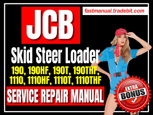 Product picture JCB Skid Steer Loader 190 190HF 190T 190THF 1110 1110HF 1110T 1110THF Service Repair Manual